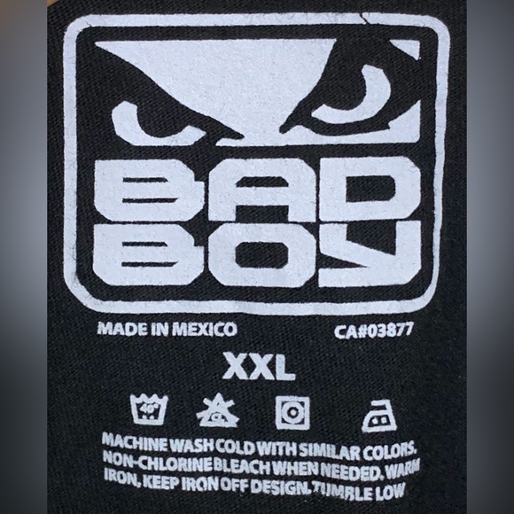 Bad Boy - Black T-shirt With Grey And White Camo Patterned Graphic - XXL - Picture 5 of 5